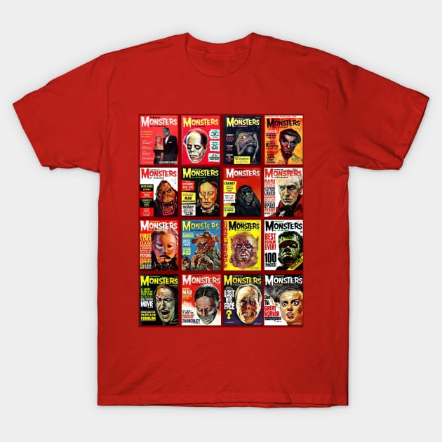 Famous Monsters Collage Series 1 T-Shirt by Starbase79